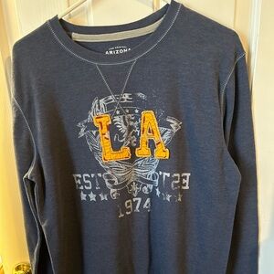 The Original Jean Co. Thermal Size XL with LA front patch & graphic on sleeve.